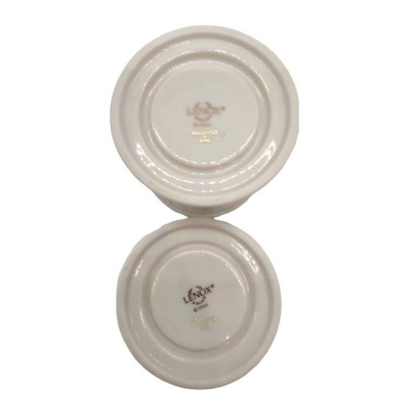 Lenox Tea Light Holders Cream Pierced Fine Porcelain 3 and 1.75 Inches Tall - Picture 3 of 7